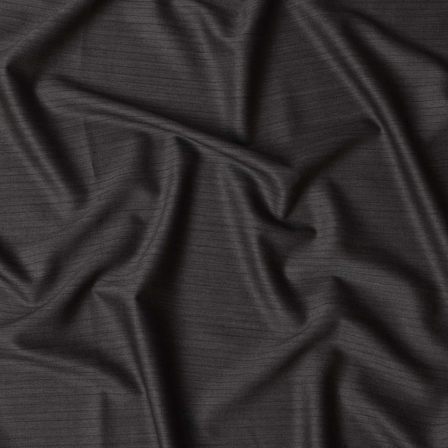 قماش بدلة من الصوف الإنجليزي Super 120's باللون الرمادي البني مع خطوط دقيقة، 3.75 متر، عرض 150 سم - D21357