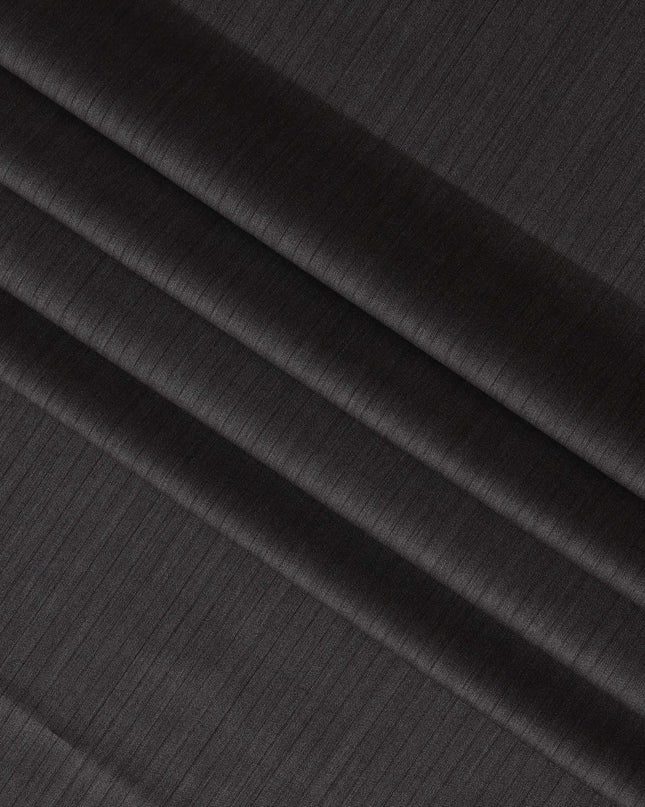 Brownish Grey with Subtle Stripe English Super 120's All Wool Suiting Fabric, 3.75 Meters, Width 150 cm-D21357