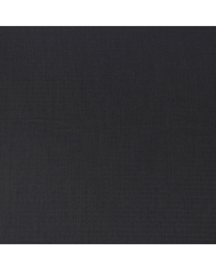 Dark Grey with Herringbone Pattern English Super 120's All Wool Suiting Fabric, 3.75 Meters, Width 150 cm-D21358