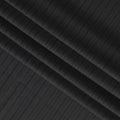 Charcoal Grey with Diagonal Stripe English Super 120's All Wool Suiting Fabric, 3.75 Meters, Width 150 cm-D21359