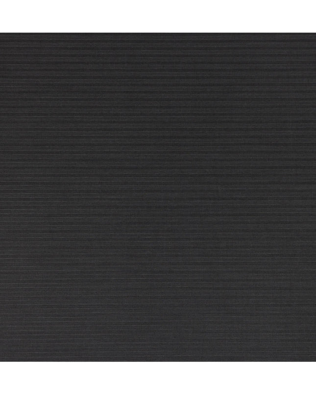 Charcoal Grey with Diagonal Stripe English Super 120's All Wool Suiting Fabric, 3.75 Meters, Width 150 cm-D21359