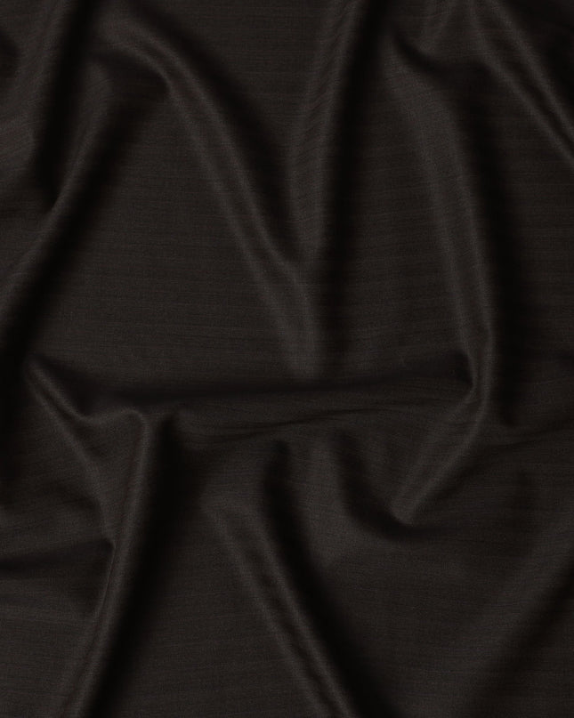 Mehindi Brown with Subtle Pinstripe English Super 120's All Wool Suiting Fabric, 3.75 Meters, Width 150 cm-D21360