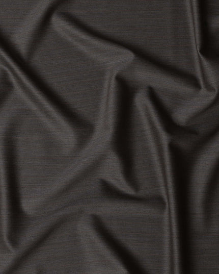 Taupe Brown with Rust Pinstripe English Super 120's All Wool Suiting Fabric, 3.75 Meters, Width 150 cm-D21361