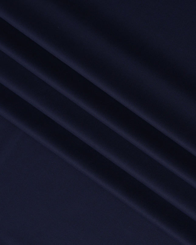 Deep Navy Blue English Super 150's All Wool Suiting Fabric, 3.5 Meters, Width 150 cm-D21363