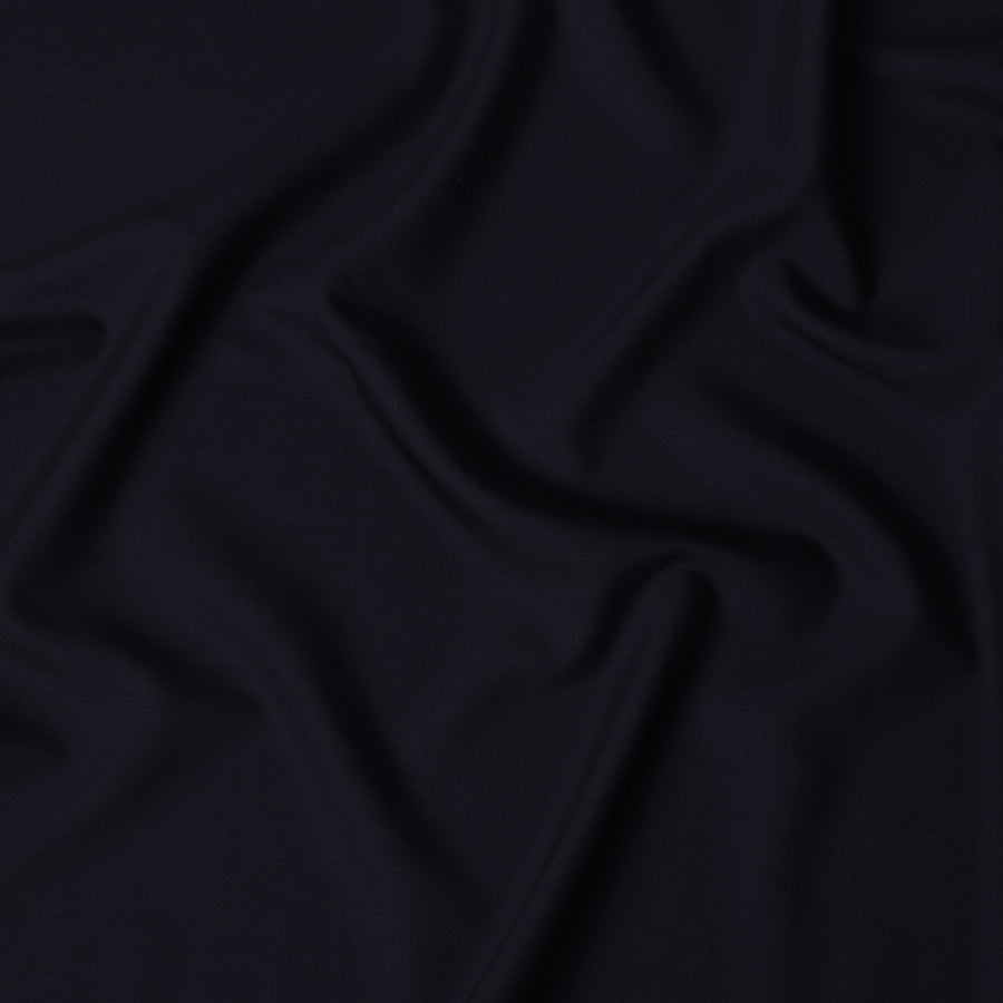 Navy Blue English Super 150's All Wool Suiting Fabric, 3.5 Meters, Width 150 cm-D21365