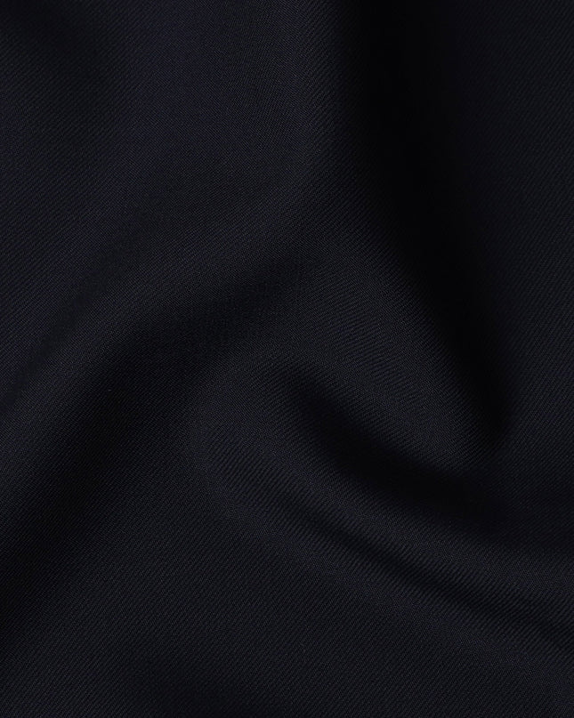 Navy Blue English Super 150's All Wool Suiting Fabric, 3.5 Meters, Width 150 cm-D21365