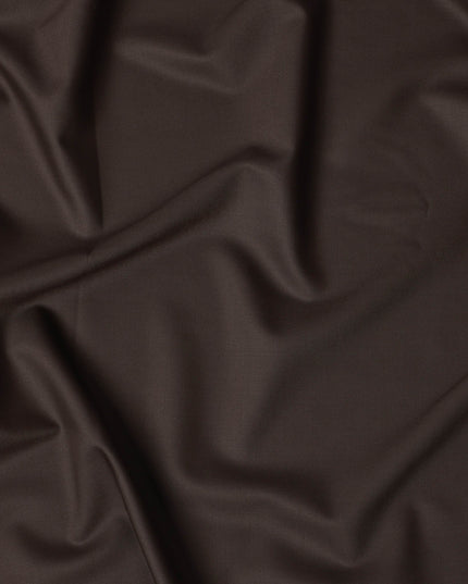 Mocha Brown English Super 150's All Wool Suiting Fabric, 3.5 Meters, Width 150 cm-D21367