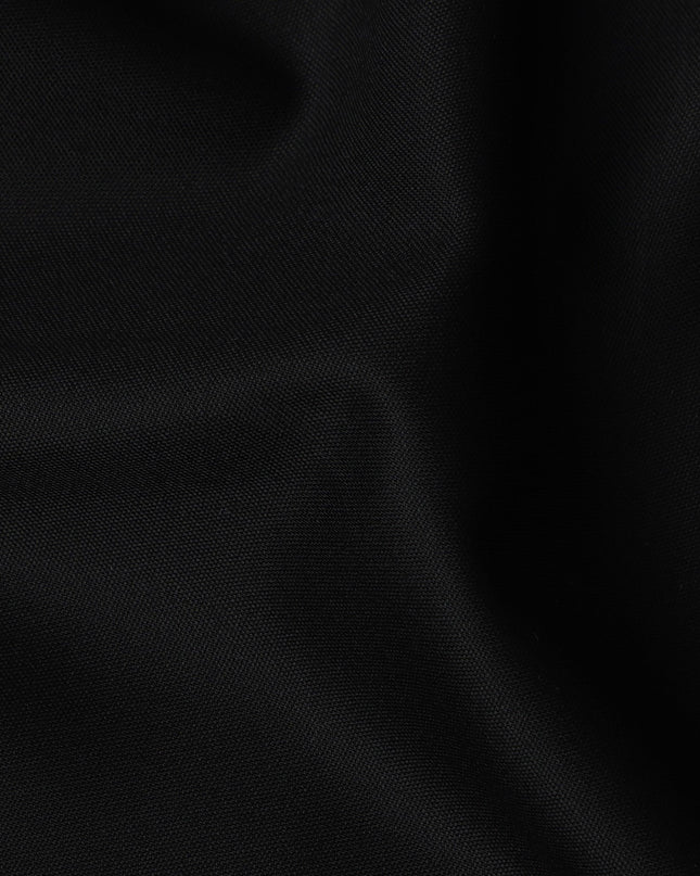 Classic Black English Super 160's All Wool Suiting Fabric, 3.5 Meters, Width 150 cm-D21372