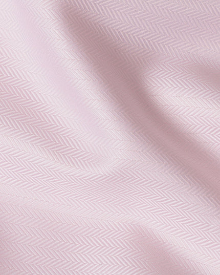 Light Pink Premium 100% Swiss Cotton Shirting Fabric with Subtle Herringbone Pattern, 140 cm Wide-D21413