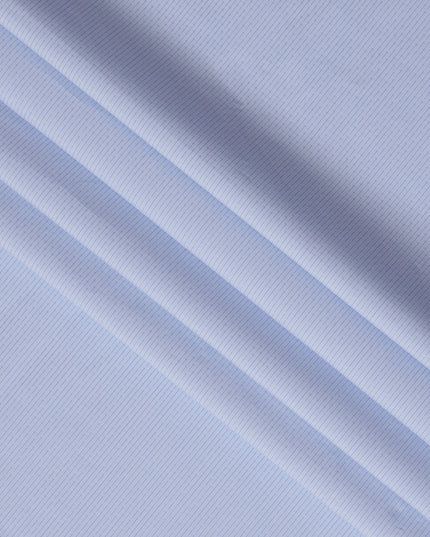 Light Blue Premium 100% Cotton Shirting Fabric with Pinstripe and Dot Design, 140 cm Wide-D21414