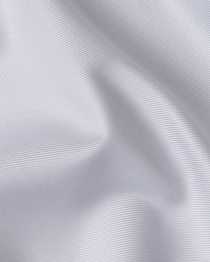 Silver Grey Premium 100% Swiss Cotton Shirting Fabric with Subtle Ribbed Texture, 140 cm Wide-D21415