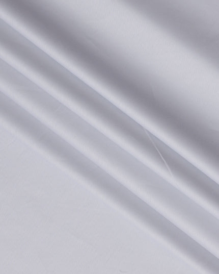 Silver Grey Premium 100% Swiss Cotton Shirting Fabric with Subtle Ribbed Texture, 140 cm Wide-D21415