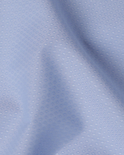 Light Blue Premium Cotton Shirting Fabric with Diamond Pattern, 140 cm Wide-D21418