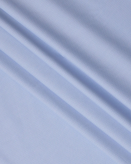 Light Blue Premium Cotton Shirting Fabric with Diamond Pattern, 140 cm Wide-D21418