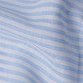 قماش كتان إيطالي فاخر مخطط باللونين الأزرق الفاتح والأبيض، عرض 140 سم - D21433