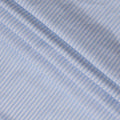 قماش كتان إيطالي فاخر مخطط باللونين الأزرق الفاتح والأبيض، عرض 140 سم - D21433