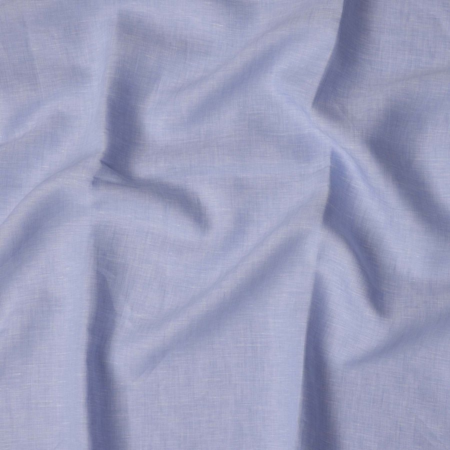 قماش كتان إيطالي نقي فاخر باللون الأزرق الفاتح، عرض 140 سم - D21436