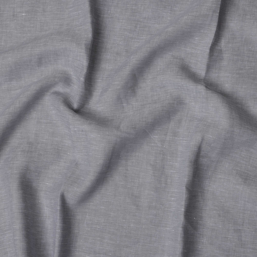 قماش كتان إيطالي نقي فاخر باللون الرمادي، عرض 140 سم - D21440