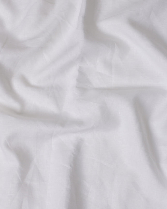 White Premium Pure Italian Linen Fabric, 140 cm Wide-D21443