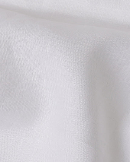 White Premium Pure Italian Linen Fabric, 140 cm Wide-D21443