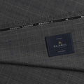 Dark Charcoal Checkered Premium Super 100's SCABAL English All Wool Suiting Fabric, Width 150 Cms, 3.65 Mtrs, United Kingdom-D21448
