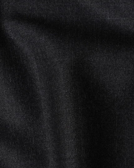 Dark Grey Premium Super 130's SCABAL English All Wool Suiting Fabric, Width 150 Cms, 3.65 Mtrs, United Kingdom-D21452