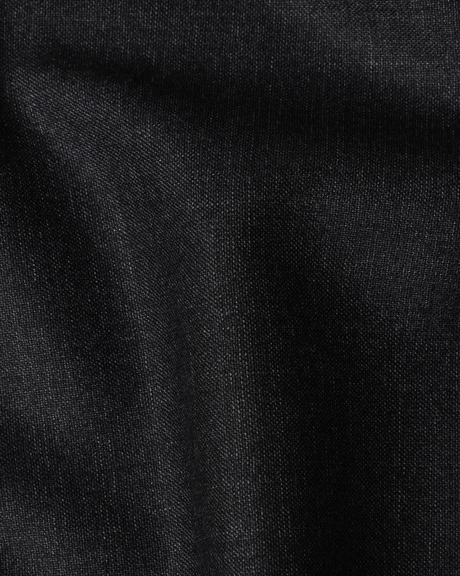 Dark Grey Premium Super 130's SCABAL English All Wool Suiting Fabric, Width 150 Cms, 3.65 Mtrs, United Kingdom-D21452