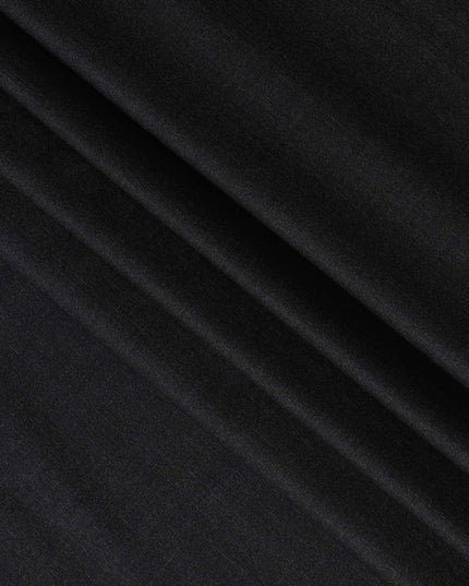 Dark Grey Premium Super 130's SCABAL English All Wool Suiting Fabric, Width 150 Cms, 3.65 Mtrs, United Kingdom-D21452