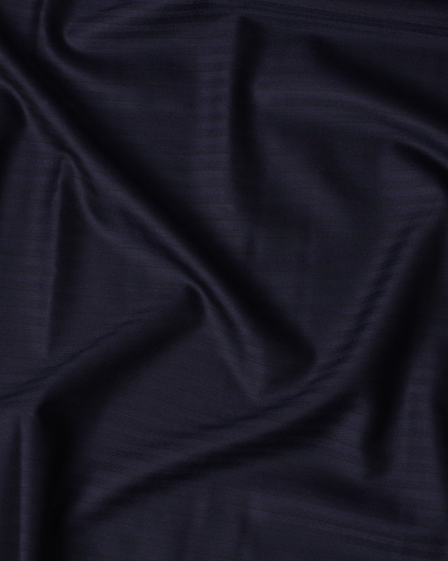 Navy Blue Herringbone Premium Super 150's SCABAL English All Wool Suiting Fabric, Width 150 Cms, 3.65 Mtrs, United Kingdom-D21454