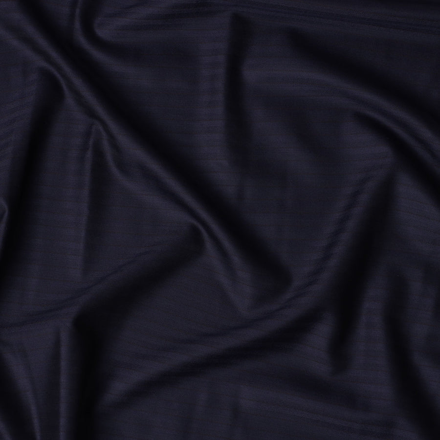 Navy Blue Herringbone Premium Super 150's SCABAL English All Wool Suiting Fabric, Width 150 Cms, 3.65 Mtrs, United Kingdom-D21454