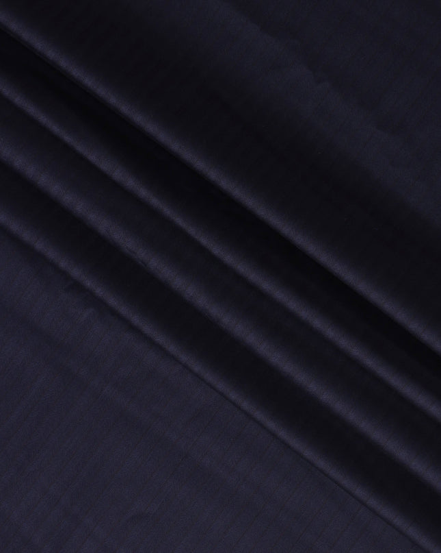 Navy Blue Herringbone Premium Super 150's SCABAL English All Wool Suiting Fabric, Width 150 Cms, 3.65 Mtrs, United Kingdom-D21454