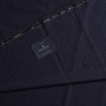 Navy Blue Herringbone Premium Super 150's SCABAL English All Wool Suiting Fabric, Width 150 Cms, 3.65 Mtrs, United Kingdom-D21454