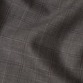 Light Brown with Pink Checks Premium Super 100's SCABAL English All Wool Suiting Fabric, Width 150 Cms, 3.65 Mtrs, United Kingdom-D21456