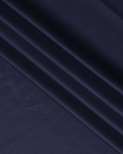 Navy Blue with Subtle Stripes Premium Super 180's SCABAL English All Wool Suiting Fabric, Width 150 Cms, 3.65 Mtrs, United Kingdom-D21457