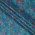 Blue and Multicolor Floral Pure Cotton Printed Fabric – Width 110 cm-D21787