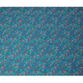 Blue and Multicolor Floral Pure Cotton Printed Fabric – Width 110 cm-D21787