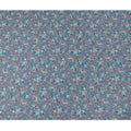 Grey and Blue Floral Pure Cotton Printed Fabric – Width 110 cm-D21789