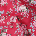 Red and Pink Floral Pure Cotton Printed Fabric – Width 110 cm-D21790
