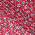 Red and Pink Floral Pure Cotton Printed Fabric – Width 110 cm-D21790
