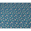 Teal and Multicolor Floral Pure Cotton Printed Fabric – Width 110 cm-D21792