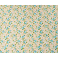 Beige and Blue Floral Uragiri Cotton Voile Fabric with Jacquard – Width 110 cm-D21793