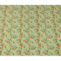 Green and Orange Floral Uragiri Cotton Voile Fabric with Jacquard – Width 110 cm-D21794
