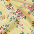 Yellow and Pink Floral Uragiri Cotton Voile Fabric with Jacquard – Width 110 cm-D21797