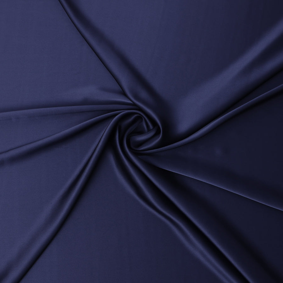 Navy Blue Pure Silk Satin Fabric – Width 110 cm-D21804