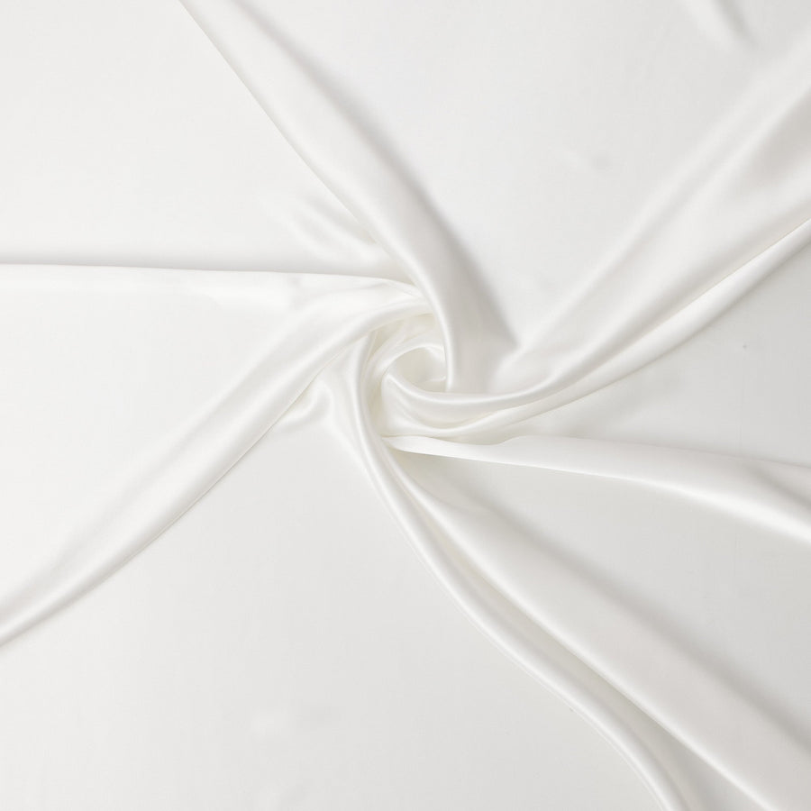 Ivory White Pure Silk Satin Fabric – Width 110 cm-D21808