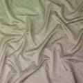 قماش حرير أورجانزا بلون أخضر باستيل، أرجواني فاتح، بزخارف زاري ذهبية - عرض 110 سم - صنع في الهند - D22141