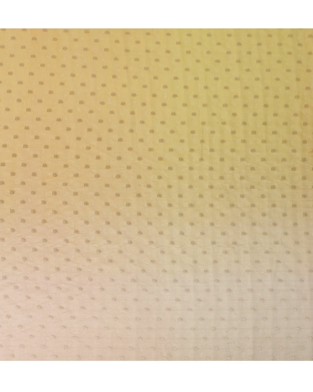 Soft Gold Silk Organza Fabric with Gold Zari Motifs – 110 cm Wide – Made in India-D22146 Regal Fabrics