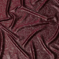 قماش ساتان حريري بلون النبيذ مع طبقة معدنية بتصميم زهور - عرض 110 سم - صنع في كوريا الجنوبية - D22150