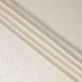 Ivory Silk Satin Fabric with Film Metallic in Floral Design – 110 cm Wide – Made in South Korea-D22154