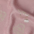 Blush Pink Silk Satin Fabric with Metallic Floral Design – 110 cm Wide – South Korea-D22163
